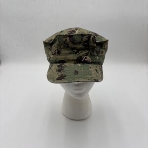 USN NWU Type III AOR2 Digital Woodland Utility Navy  Cap Hat Size 7 1/2